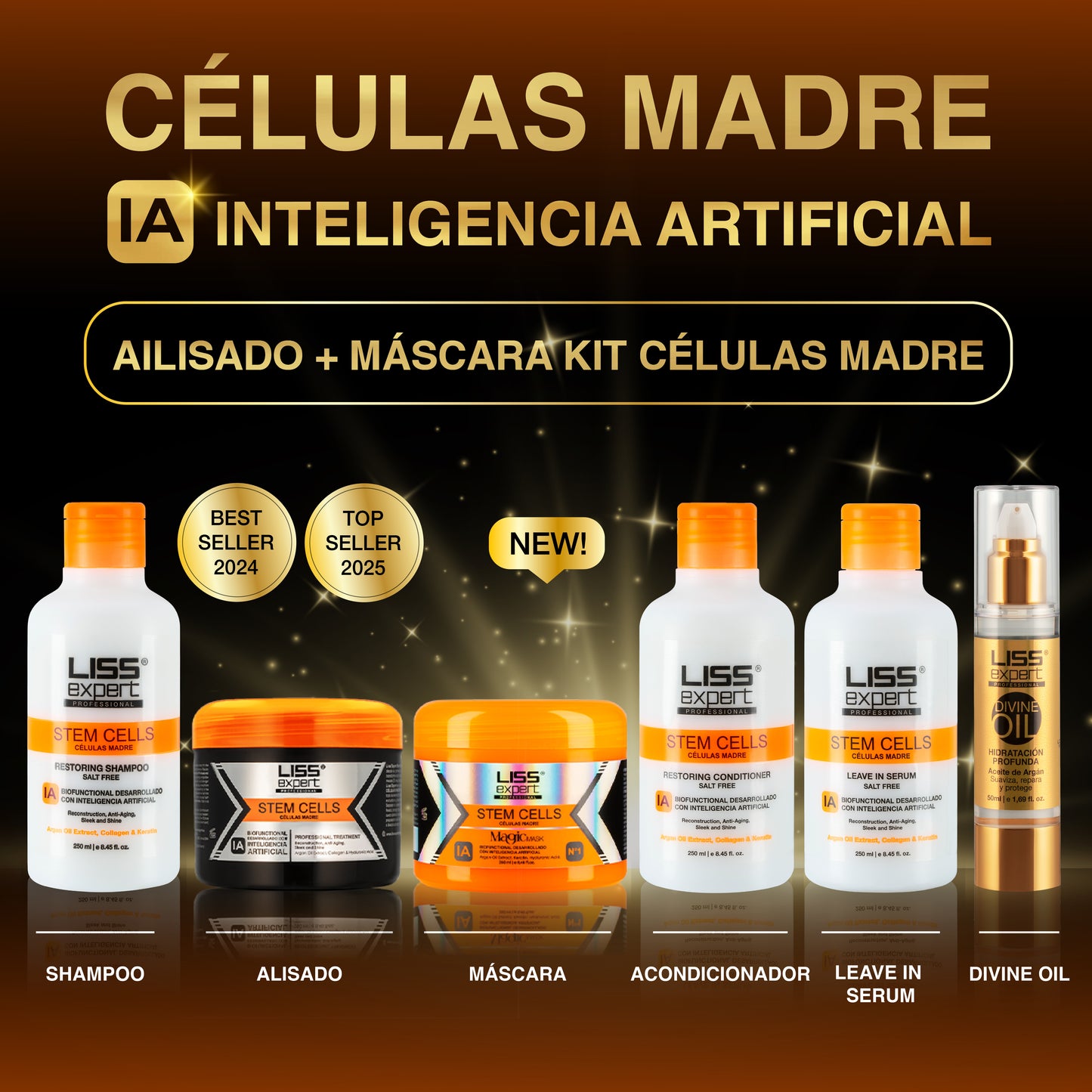 Alisado Células Madre Kit Completo + Leave In